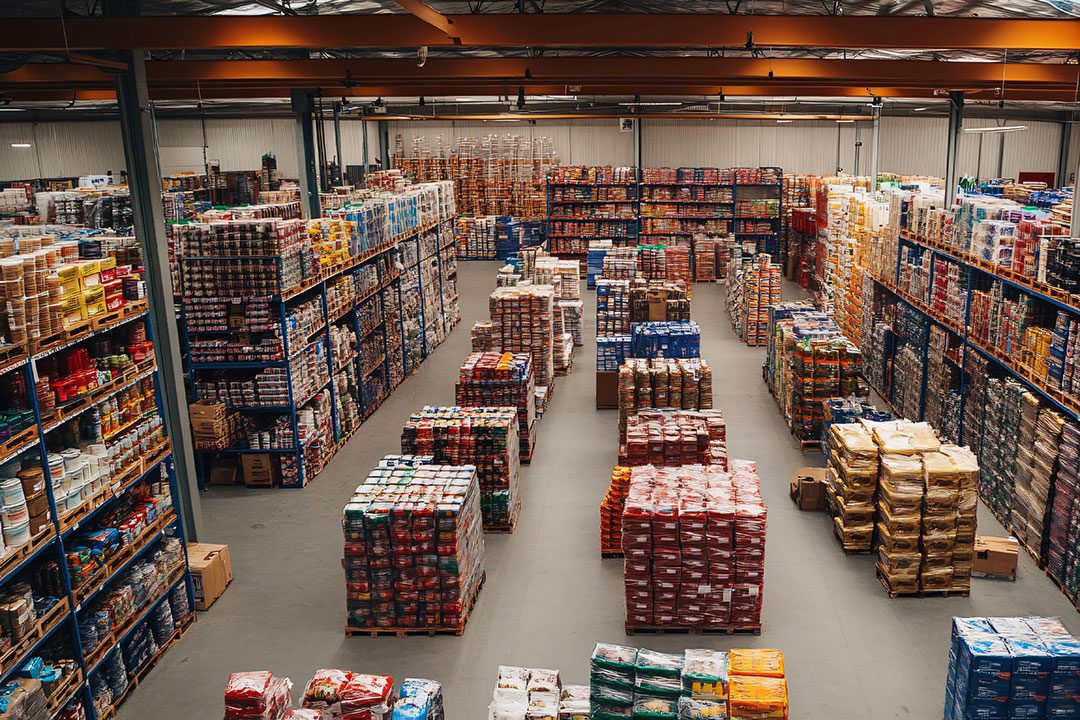 bulk products in warehouse