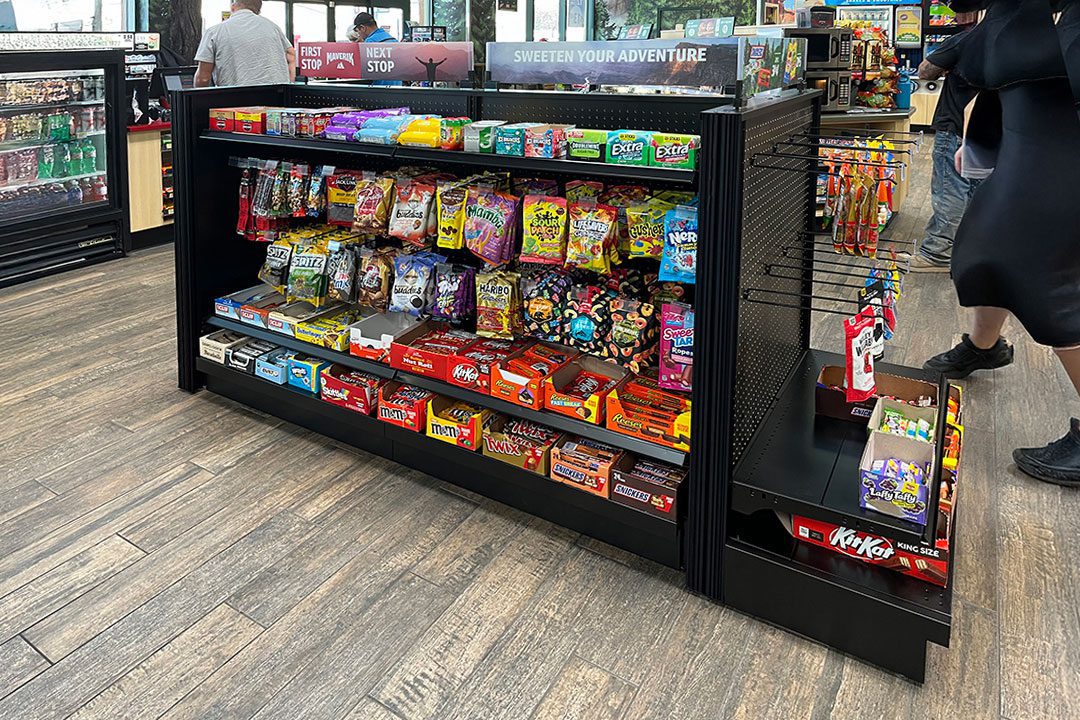 convenience store candy rack
